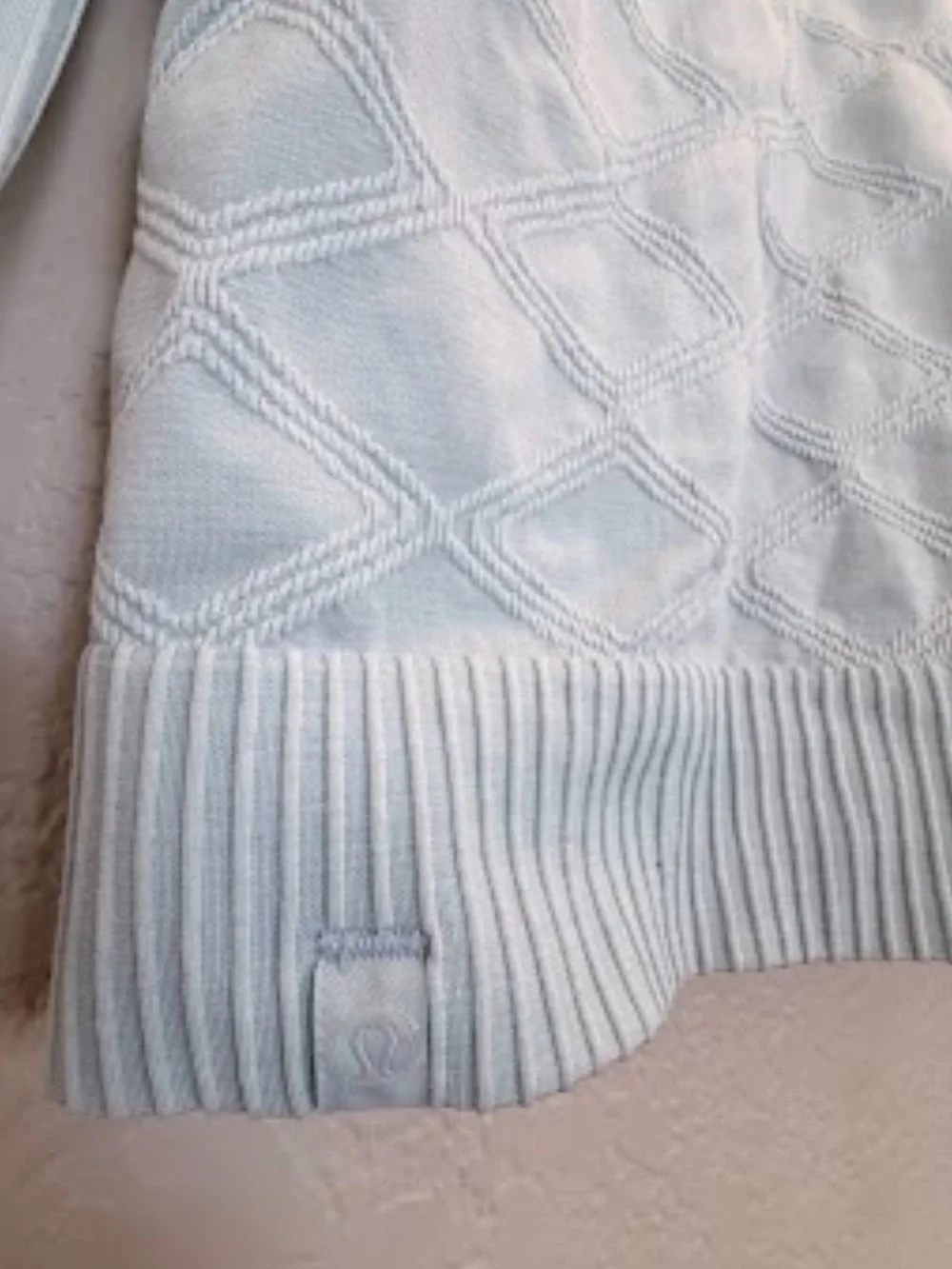 Lululemon Ebb to Street Long Sleeve Top Baby Blue Thumb Holes Seamless